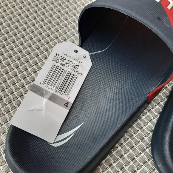 Nautica Stono 4 Spellout Logo Color Block Pool Slides Sandal Vacation 4 NEW  You - Picture 7 of 10